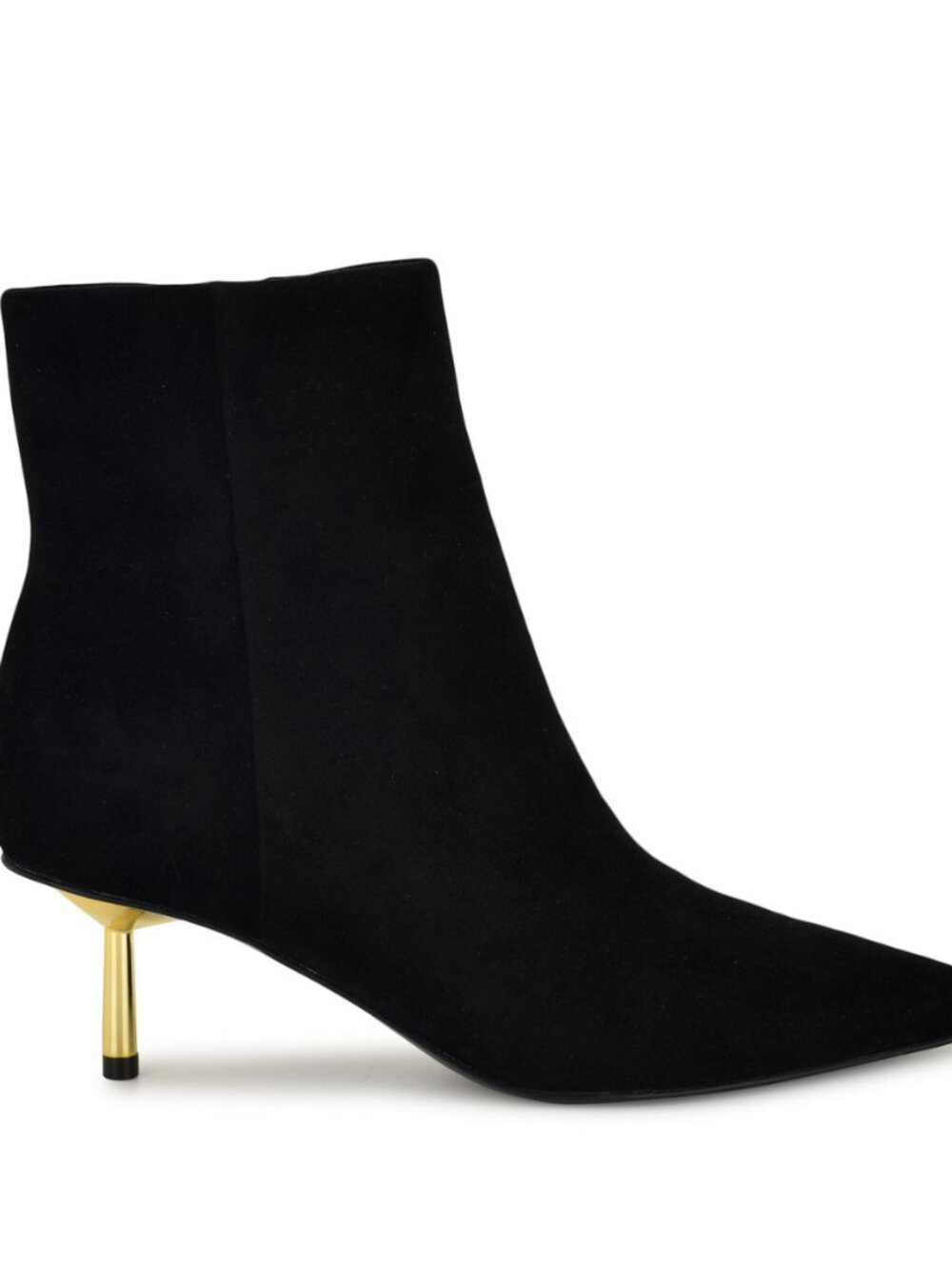 New Nine West Womens Black Hamesa Pointy Toe Kitten Heel Bootie Sz 7M